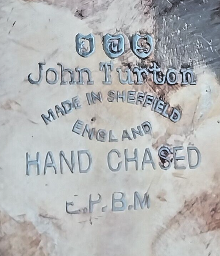 John Turton 3 Stück Sheffield England Silber Teller Teekanne Zucker Milchkännchen Adler Endstück - Bild 10 von 14