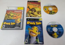 Shrek Shark Tale 2 Games in 1 Original XBOX Platinum Hits Game Tested Complete