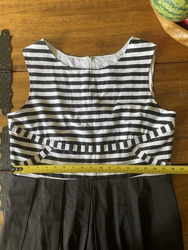 Bea & Dot ModCloth Striped A-Line Dress Pin Up Black White Size XL - Picture 7 of 9