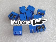 100pcs KF301-2P 2 Pin Plug-in Screw Terminal Block Connector 5.0mm Pitch