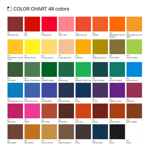 Shinhan Professional Watercolor Tube Paint Art Rich Fine 12ml/0.4oz 48colors Pro - Picture 32 of 54