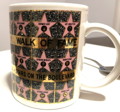 #ad Hollywood Walk Of Fame Coffee Cup Stars On Boulevard Mug Karol Western Corp 1992 $2.99