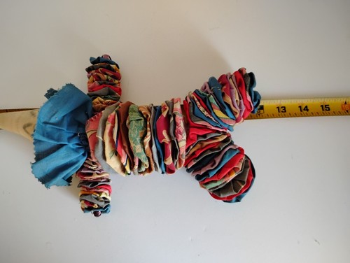 Vintage YoYo Clown Puppe und Kreis Stoff Muster Material zum Basteln Handarbeit - Bild 14 von 14