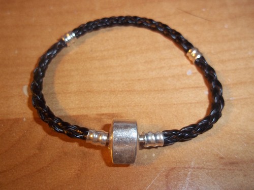 Lot of 10 BLACK Leather braided European Bracelets approx 6" Ships from USA K-95 - Picture 2 of 3