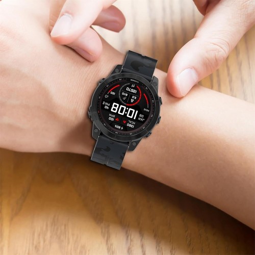 Camouflage Silicone Watch Band for Garmin Fenix 7X/Fenix 6X/6XPro/Fenix 5x Plus - Picture 69 of 96