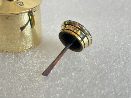 OLD VINTAGE WILLIAM POWELL ENGLISH BRASS ROUND OIL BOTTLE MULTIPURPOSE USE 45mm - Picture 9 of 18
