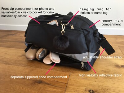 Dance bags with separate shoe compartment sale