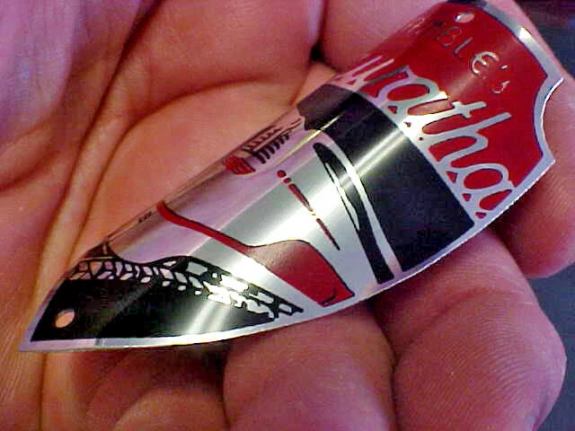 Insignia de bicicleta de tren Hiawatha emblema de bicicleta grabado aluminio Foto 2 de 3