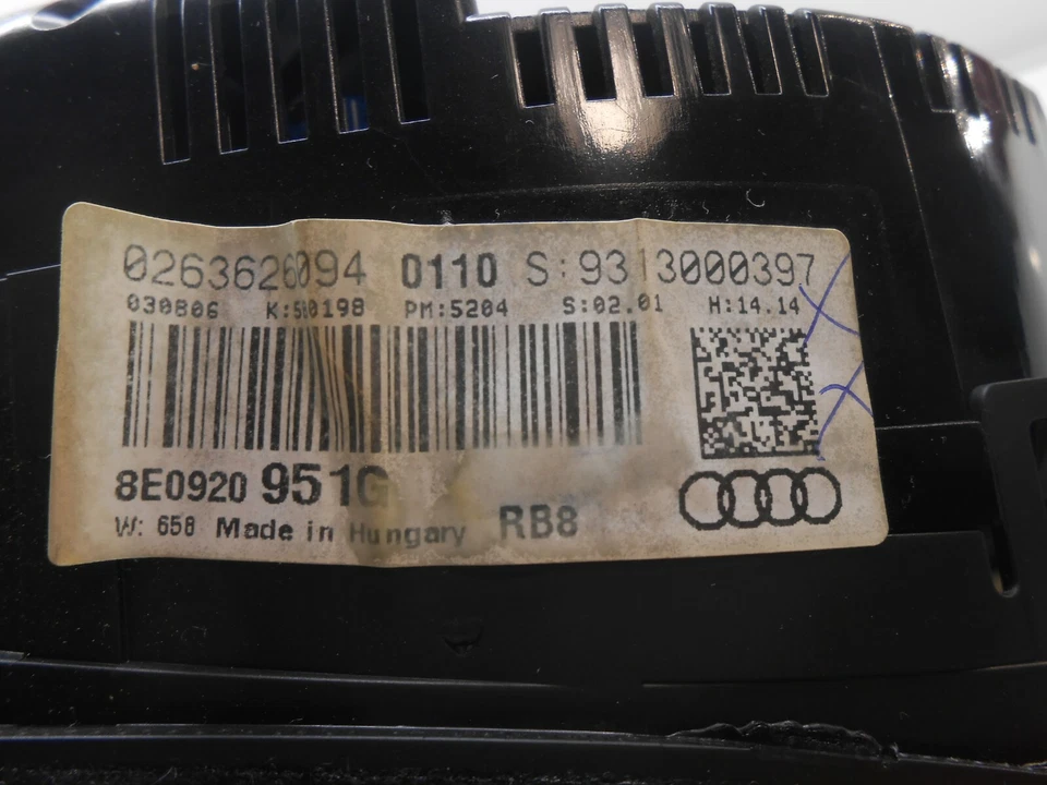 2007 AUDI A4 СПИДОМЕТР КЛАСТЕР БЕЗ НАВИГАЦИИ 8E0920951G IC 51119 SE0049 - Изображение 3 из 4