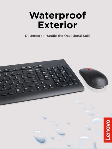 Lenovo 510 Wireless Keyboard and Mouse Combo Ergonomic Spill Resistant Design - Picture 5 of 6
