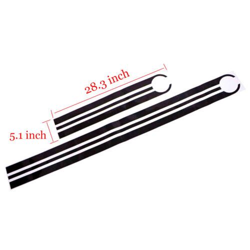 For BMW 1 3 4 5 X3 X5 X6 M3 M4 M5 M6 Black Bumper Bonnet Rear Trunk Decals 2Pcs - Picture 2 of 9