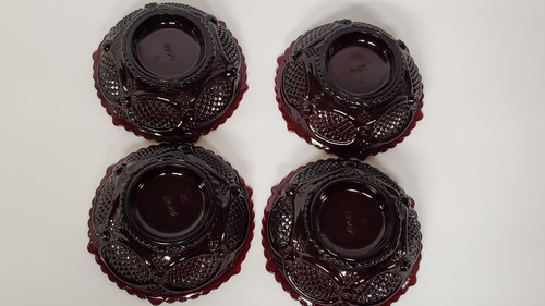 Avon Dessert Bowls Cape Cod Ruby Red New Old Stock In Open Box Quantity 4 - Bild 8 von 11