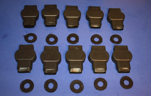 10 Black Negative Military Style Battery Terminal Covers & Protective Washers - Picture 6 of 6
