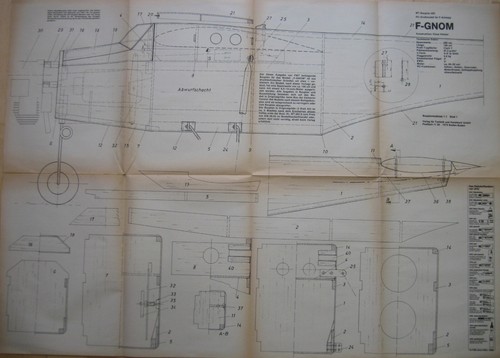 Bauplan RC-Großmodell für F-Schlepp "F-GNOM" VTH-Verlag - Modell MT-892