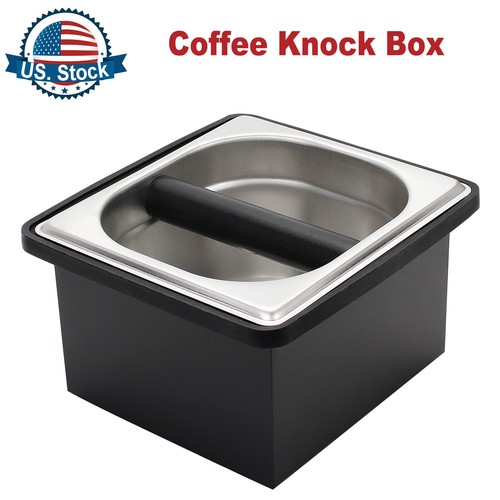 Coffee Knock Box Espresso Knocking Slag Bucket Rubber Outer Detachable Non-Slip - Picture 1 of 13
