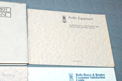 1985 ROLLS ROYCE SILVER SPIRIT MULSANNE OWNERS MANUAL - SET - Picture 4 of 14