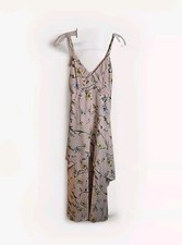 Boohoo Womens Tiered Dress Size 6 Pink Floral Fairy core Prom Homecoming