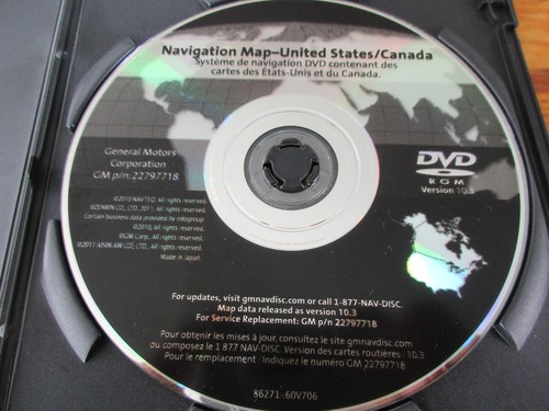 2007 2008 2009 2010 2011 2012 GM NAVIGATION DVD GM 22797718 VERSION 10.3 OEM🟠 - Picture 1 of 16