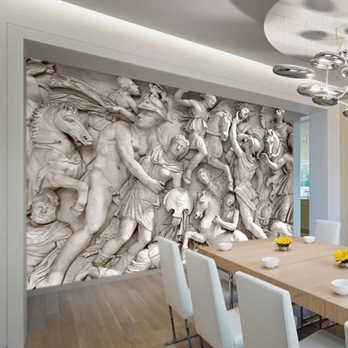 Wallpaper European Retro Roman Statue Art Wall Mural Restaurant Living Room Sofa - Picture 3 of 8