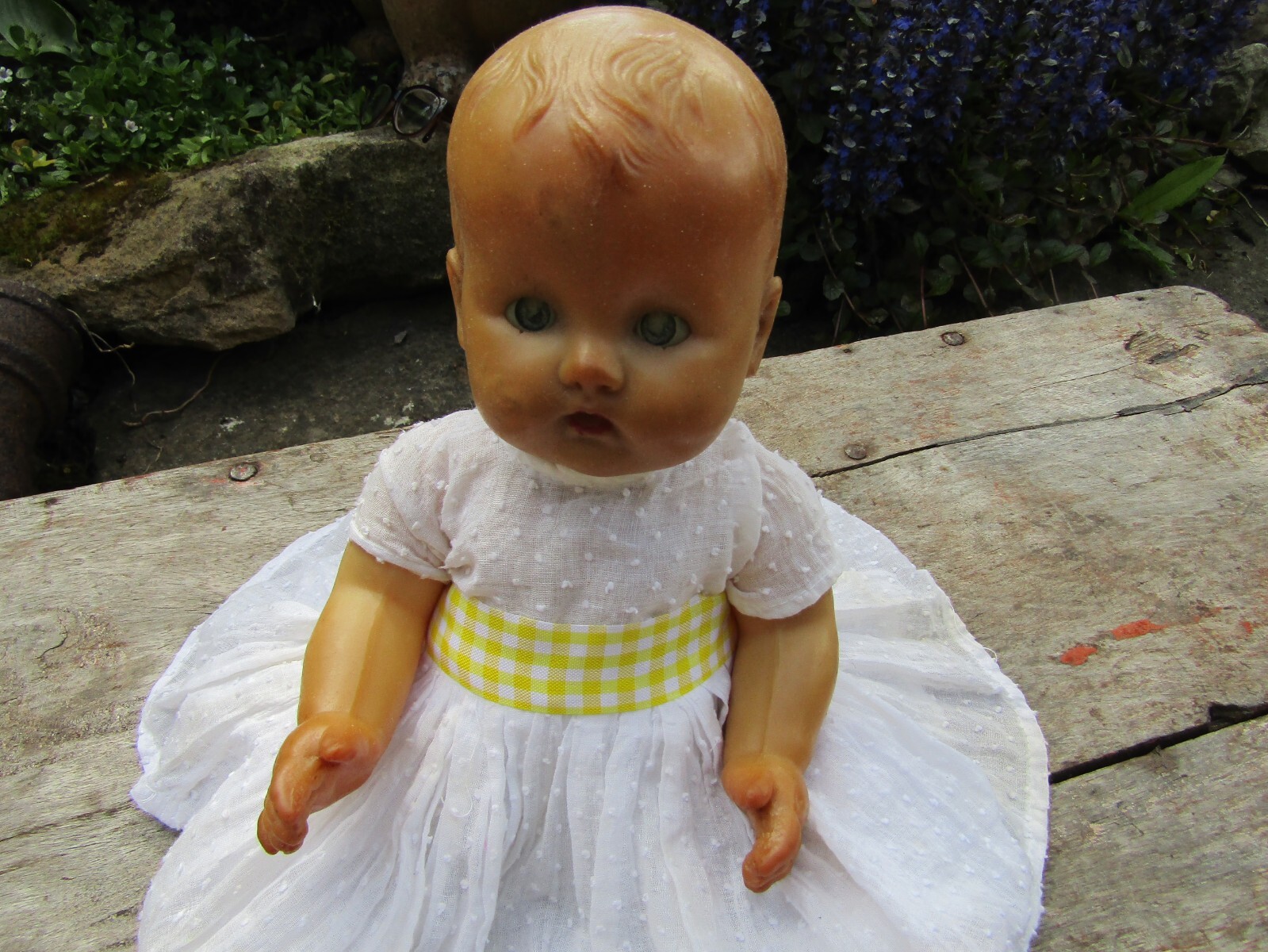 Rare 1940s Mormit Products "Prince Charming" Rubber Doll + Clothes 12