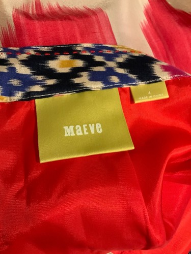 Maeve Multicolor Pink Spotted 100% Silk Pencil Skirt , Size 4 (US) - Picture 7 of 7