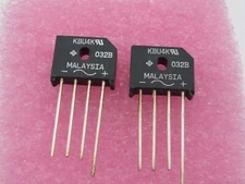 ( 2 PCS ) KBU4K Vishay Silicone Bridge Rectifier Diode 4A 800V  --  NOS