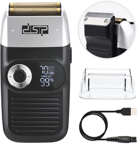 RASOIO PROFESSIONALE ELETTRICO RICARICABILE USB MULTIUSO BARBA CAPELLI CORPO - Foto 4 di 8
