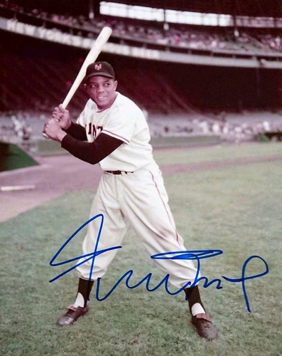 SAY HEY Willie Mays 10*8inch w/COA Autographs HOF NY Giants HOF The Treniers HOF - Picture 12 of 12