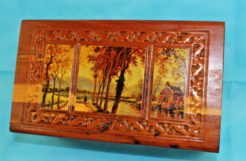 Vintage Cedar Box. Jewelry, Trinket, other. - Picture 1 of 13
