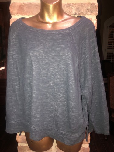 Victoria Sport Sweater Oversize Gray Loose 3/4 Sleeve Women's Size M