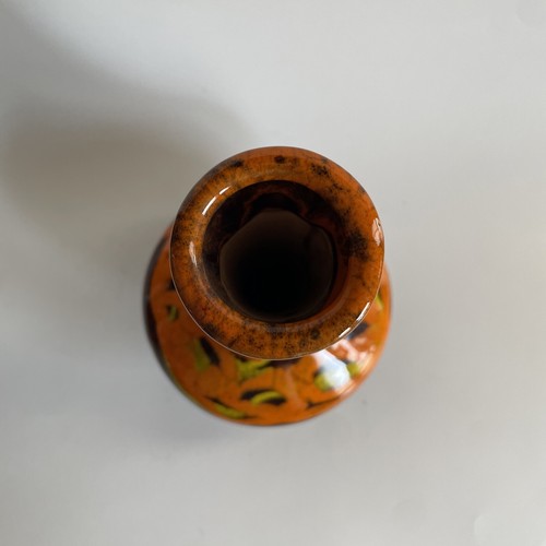 Vintage Orange And Brown Ceramic Vase - Picture 3 of 6