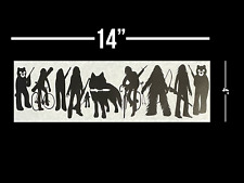 · Geoff McFetridge · Long Clear Sticker · 14" x 4" · Black Ink · Early 2000's ·