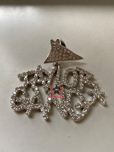 2inch Fully Customized Letter Pendant Gemstone Sterling Silver Pendant RSG1109 - Picture 4 of 5