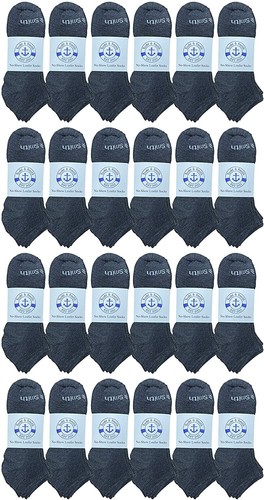Yacht & Smith Mens Cotton Shoe Liner Training Socks (12 Pairs Dark Heather Gray) - Foto 1 di 6