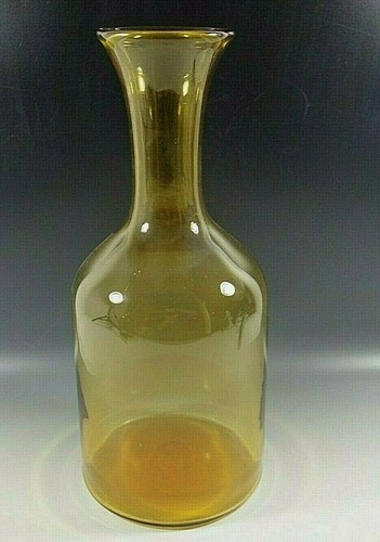 EMPOLI GLASS ITALY MODERN 14" BOTTLE VASE YELLOWISH COLOR - Picture 3 of 5
