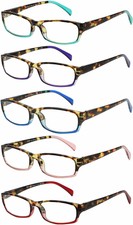 Reading Glasses 5 Pairs Fashion Ladies Quality Designed Spring Hinge Readers...