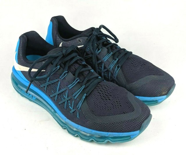 Nike Air Max 2015 Dark Obsidian white blue lagoon 698902 402 Men's 8.5 US EUC Nike Air Max 2015 Dark Obsidian white blue lagoon 698902 402 Men's 8.5 US EUC