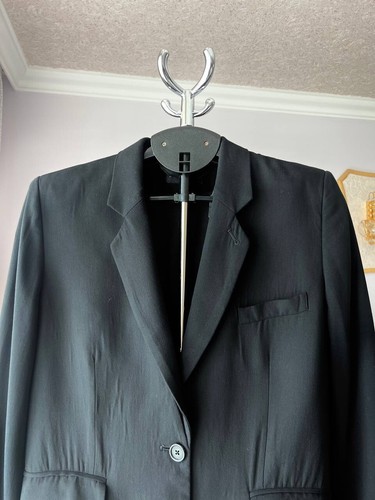 ANN DEMEULEMEESTER MADE IN ITALY COTTON BLAZER BLACK JACKET WOMENS SIZE 40 - Picture 4 of 17