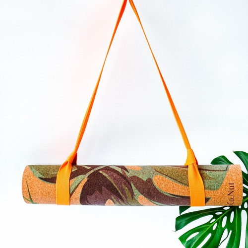 Yoga Mat - LIMITED EDITION Premium 100% Natural Cork & Rubber Mat - Monstera - Picture 8 of 9