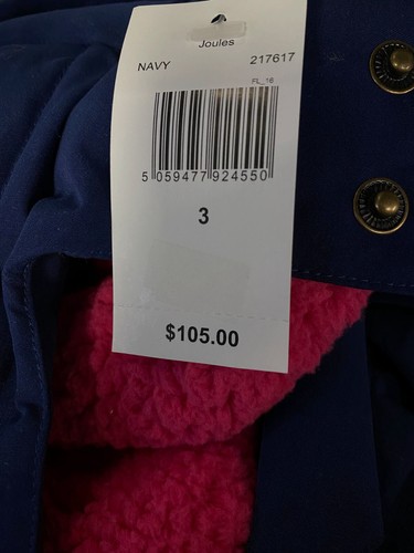 $105 Joules Kids Girl's Blue Water Repellent Rain Jacket Size 3 - 第 3/3 張圖片