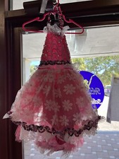 9- Pink Daisy dance Tutu For Girls With Matching Arm Pieces And Hair Bows Size 6
