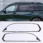 For BMW X7 G07 2019-2024 Black Stainless Steels Windows Sill Molding Strip Trim