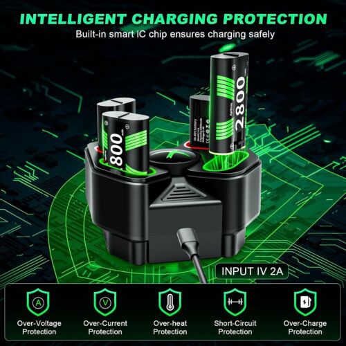 Rechargeable Battery Pack for Xbox Controller, 4 x 6720mWh USB Rechargeable Xbox - Picture 3 of 8