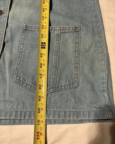 VTG EUC VENICE BLUES Women Jean Denim Vest Sz Small Light  Blue Top Made In USA - Picture 8 of 8
