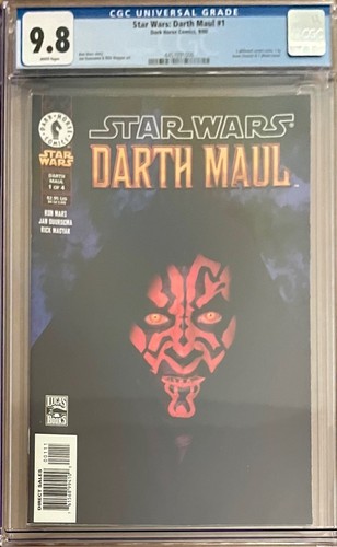 Star Wars Darth Maul #1 CGC 9.8 Dark Horse 2000 variante foto film Ray Park - Foto 1 di 3