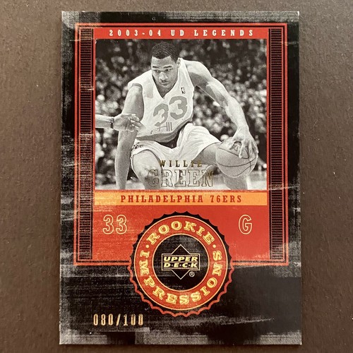 Willie Green 2003 Upper Deck Legends RC Gold /100 MINT 76ers Rookie Pelicans SP - Picture 1 of 2