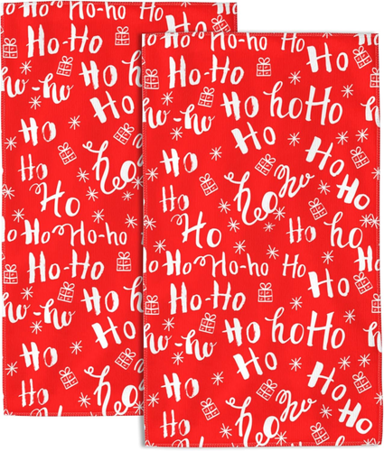 Christmas Red Snowflakes Ho Hand Towels for Bathroom Set of 2 Bath Hand Towels S - Picture 8 of 12