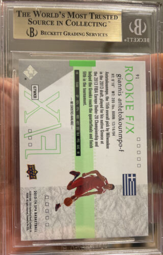 2013 SP Authentic F/X Giannis Antetokounmpo Rookie Gem Mint 9.5 BGS MVP Bucks - Picture 3 of 3