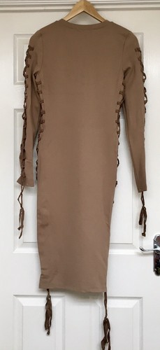 True Decadence Tall Lace Up Plunge Bodycon Pencil Dress 886714 Size 10 Tall - Picture 6 of 12