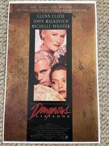 Dangerous Liaisons Glenn Close John Malkovich Movie Poster 11 x 17 (64)